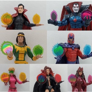 Action Figure Energy Orbs Power Effects 1/12 Scale - Multiple Colour Options 2-pack  (roughly 3cm x 3cm) - FIGURE NOT INCLUDED