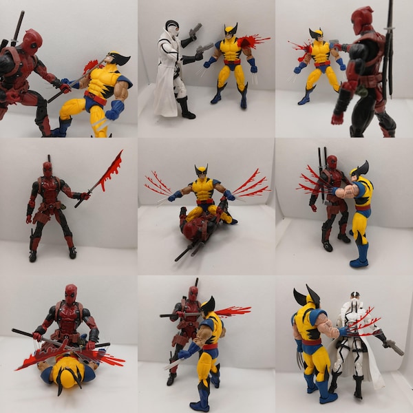 Action Figure Blood Effects 1/12 Scale - Various Sizes and Styles - FIGURES NOT INCLUDED