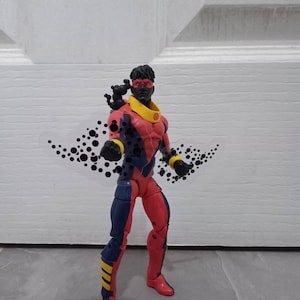 Action Figure Black Spots Energy Power Effects 1/12 Scale - x2 (5cm or 4cm diameter) - FIGURE NOT INCLUDED