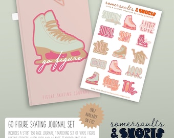 Go Figure: Figure Skating Journal Gift Set | 5"x8", Planner