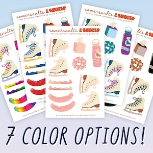 Figure Skating Essentials Stickers, 4.5&quot;x7&quot;, 2 Sheets, Glossy, Vinyl