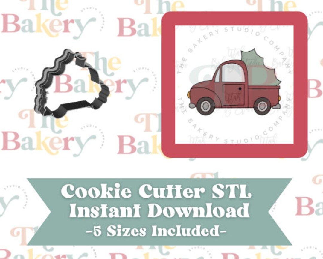 Truck With Christmas Tree Cookie Cutter Truck With Christmas Etsy