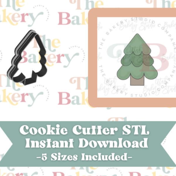 Chubby Christmas Tree Cookie Cutter | Chubby Christmas Tree Cookie Cutter STL | Instant Download