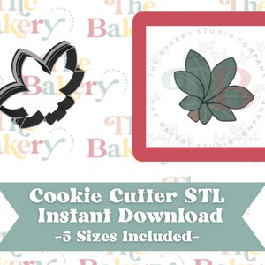 Tropical Leaf Cookie Cutter | Tropical Leaf Cookie Cutter STL | Instant Download
