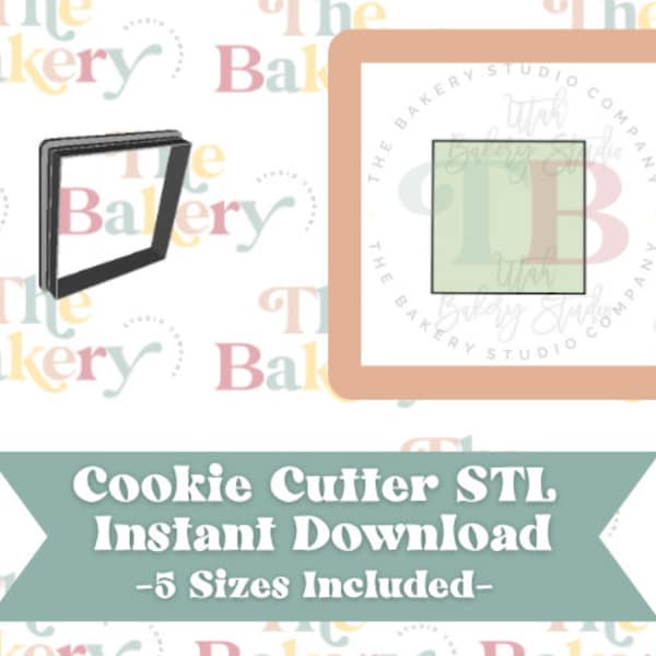 Square Cookie Cutter | Square Cutter STL | Instant Download