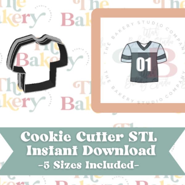 Football or Soccer Jersey Cookie Cutter | Football or Soccer Jersey Cookie Cutter STL | Instant Download