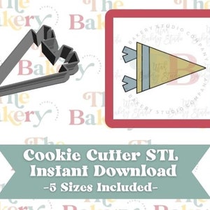 Vintage Sports Banner Cookie Cutter | Vintage Sports Banner Cookie Cutter STL | Instant Download