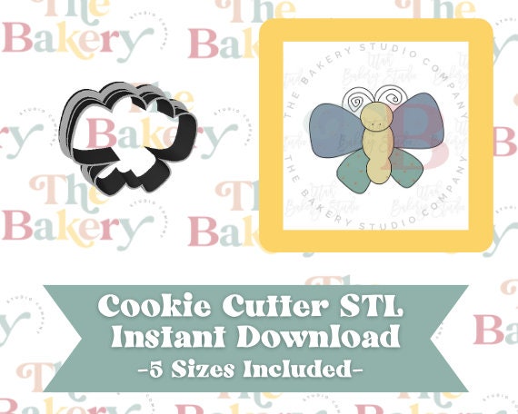 STL file BUTTERFLY BUTTERFLY STAMP STAMP COOKIE CUTTERS COOKIE