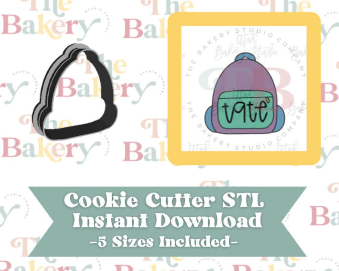 Backpack Cookie Cutter Backpack Cookie Cutter STL Instant Etsy