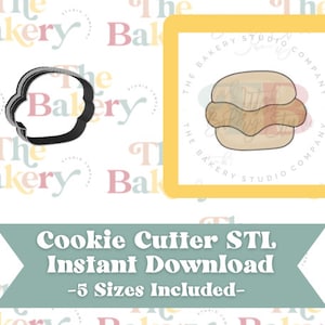 Chicken Sandwich Cookie Cutter | Chicken Sandwich Cookie Cutter STL | Instant Download