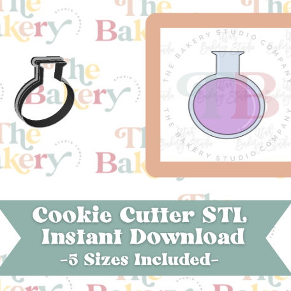 Circular Chemistry Beaker Cookie Cutter | Circular Chemistry Beaker Cookie Cutter STL | Instant Download