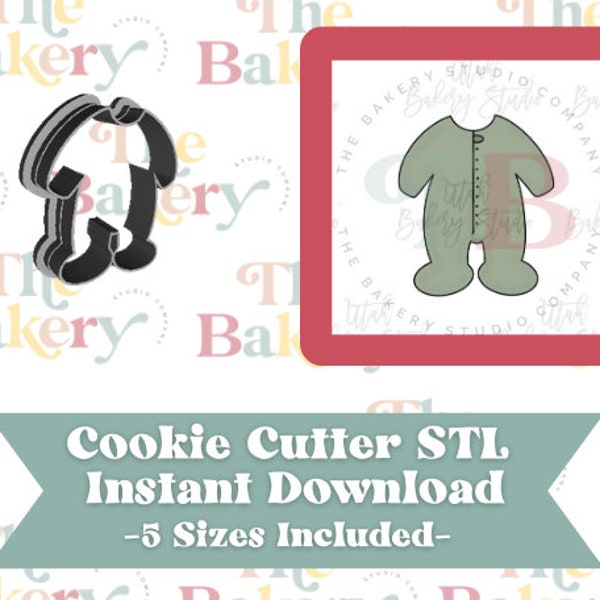 Baby Girl Boy Wide Romper Pjs Sleeper Onesie Cookie Cutter | Baby Girl Boy Wide Romper Pjs Sleeper Onesie Cutter STL | Instant Download