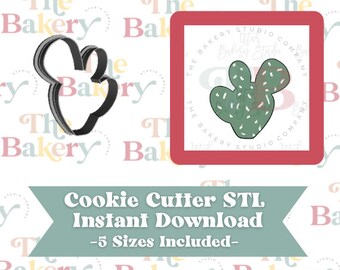 Chubby Misshaped Cactus with Flower Cookie Cutter | Chubby Misshaped Cactus with Flower Cookie Cutter STL | Instant Download