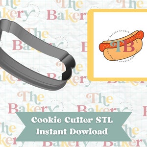 Chubby Hotdog | Hotdog Cookie Cutter STL | Instant Download