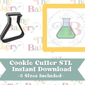 Taglia-biscotti triangolare per becher di chimica / taglia-biscotti triangolare STL / Download istantaneo