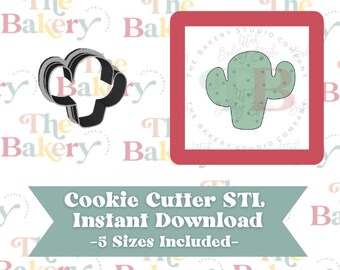 Chubby Cactus Cookie Cutter | Chubby Cactus Cutter STL | Instant Download