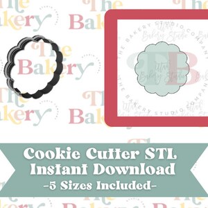 Scalloped Circle Cookie Cutter | Scalloped Circle Cookie Cutter STL | Instant Download