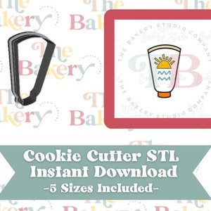 Sunscreen Bottle Cookie Cutter | Sunscreen Bottle Cookie Cutter STL | Instant Download