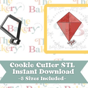 Kite Cute Summer Cookie Cutter | Kite Cute Summer Cookie Cutter STL | Instant Download