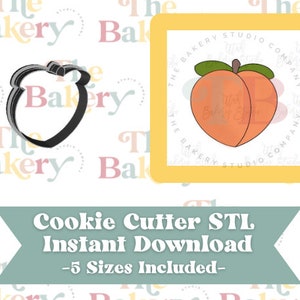 Peach Emoji  Cookie Cutter | Peach Emoji Cookie Cutter STL | Instant Download