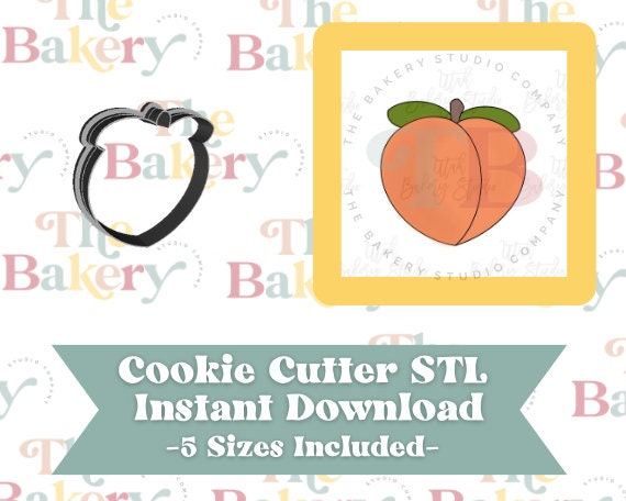 Eggplant or Peach Valentine Pairs Cookie Cutter 