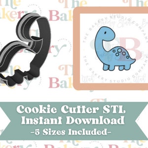 Long Neck Dinosaur Cookie Cutter | Long Neck Dinosaur Cookie Cutter STL | Instant Download