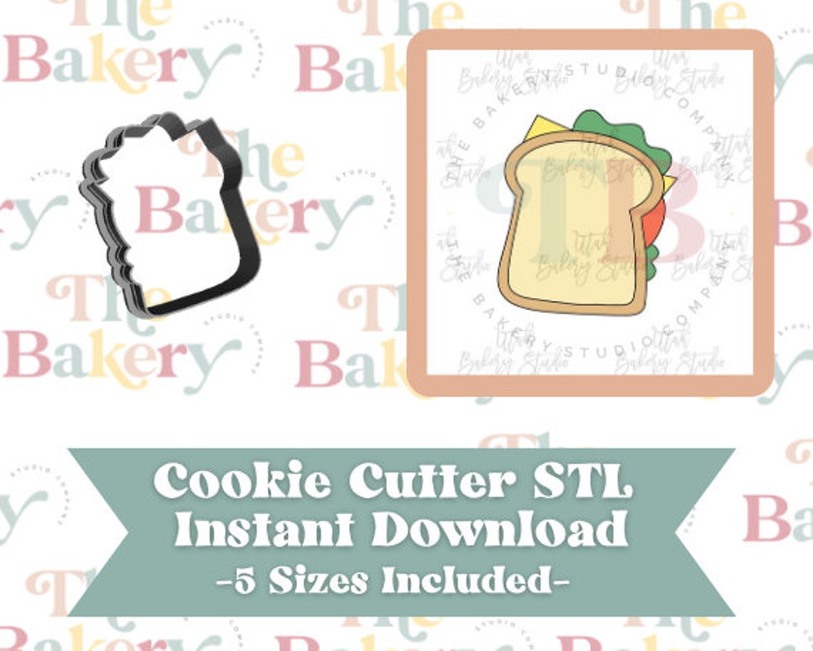 Sandwich Cookie Cutter Sandwich Cookie Cutter STL Instant Etsy UK