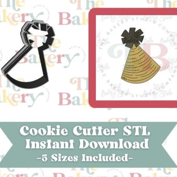 New Years Chubby Cute Party Hat Cookie Cutter | New Years Chubby Cute Party Hat Cookie Cutter STL | Instant Download