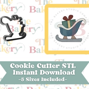 Santas Sleigh Cookie Cutter | Santas Sleigh Cookie Cutter STL | Instant Download