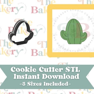 Chubby Cactus Cookie Cutter | Chubby Cactus Cutter STL | Instant Download