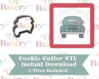 | vintage Truck Cookie Cutter camion vintage Cookie Cutter STL | Téléchargement instantané
