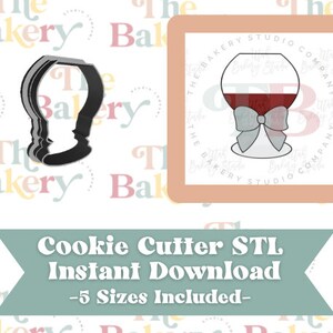 Chubby Wine Glass with Big Bow Cookie Cutter | Chubby Wine Glass with Big Bow Cookie Cutter STL | Instant Download