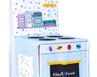 Fabric Kitchen Cooker Role Play Cover Space Saving Toys Imaginative Play Kids Kitchen Small World Pretend Play Fold Away Etsy