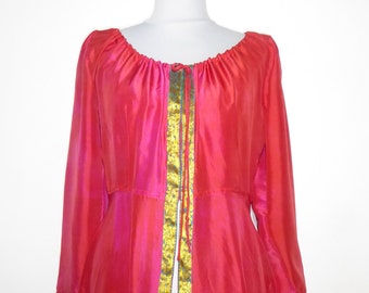 Silk blouse 'Rose' pink-red B-stock