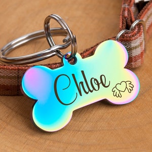Dog Tag - Dog Gifts - Gifts for Pets - Dog Tags for Dogs Personalized - Bone Shaped Dog Tag - Personalized Dog Tag - Funny Dog Tags Paw Icon