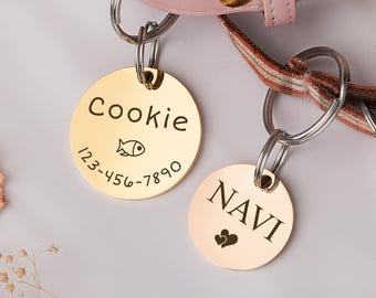 Dog Tag - Pet ID Tag - Dog Name Tag Personalized - Cat Tag - Custom Cat Collar Tag - Cat ID Tag - Dog ID Tag - Engraved Pet Name Tag Collar