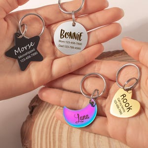 Dog Name Tag - Dog Tag Personalized for Dogs - Pet ID Tag - Dog Name Tag - Engraved Name & Phone Dog Tag - Custom Dog Tag Collar - Pet Gifts