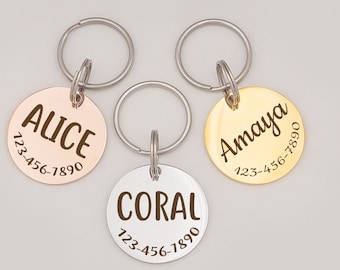 Dog Tag - Custom Name & Phone Dog Tag - Dog Tags for Dogs - Dog Collar Tag - Dog ID Tag - Personalized Pet Dog Tag - Engraved Dog Tags