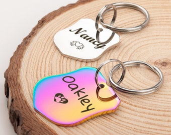 Cat Tag - Cat Collar Tag - Police Badge Cat Tag - Cat Name Tag Personalized - Police Cat Tag - Custom Badge Pet Tag - Shield Shape Cat Tag