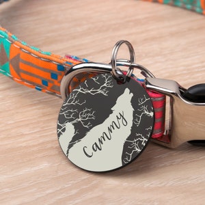 Dog Tag - Dog Collar Tag - Dog ID Tag - Dog Tags for Dog Personalized - Engraved Pet ID Tag - Dog Name Tag - Wolf Exposure Dog Tag