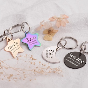 Dog Tag - Personalized Dog Tag for Dogs - Pet ID Tag - Custom Dog Tag Collar - Dog Name Tag - Engraved Dog Tag with phone - Cute Dog Tags