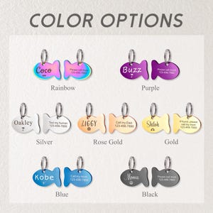 Cat Tag - Fish Shape Cat Tag Personalized - Cat ID Tag - Cat Collar Tag - Custom Cat Tag - Cat Name Tag - Cat Gift - Pet Cat Tag Small image 4