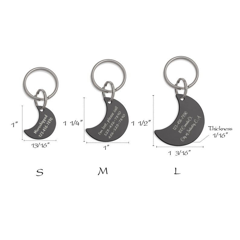 Cat Tag Dog Gifts Moon Cat Tag Cat Tags for Cats Personalized Cat Name Tag Cat ID Tag Cat Collar Tag Mountain Stars image 5