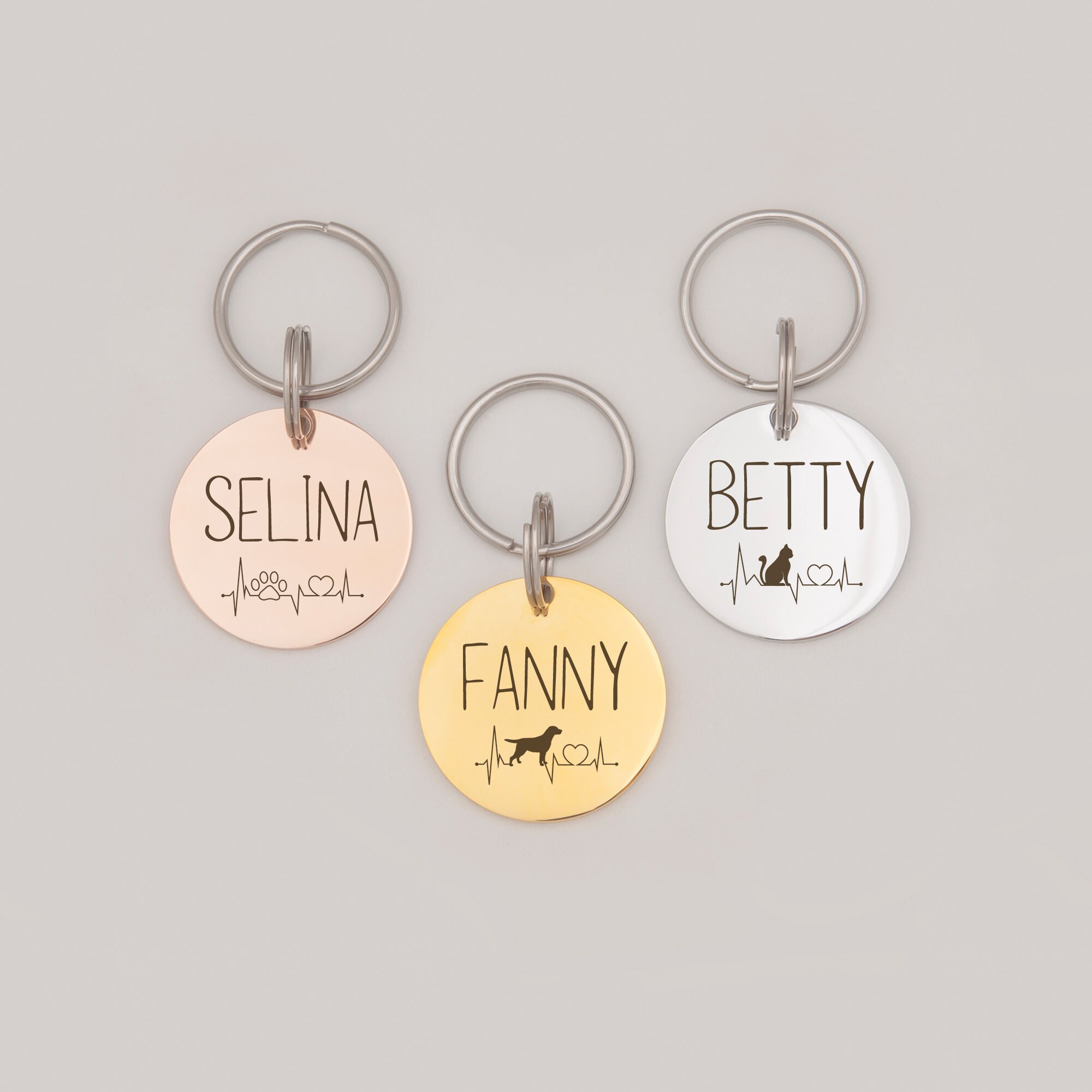 Cat ID Tag Cat Tag Personalized Cat Tag Small Etsy