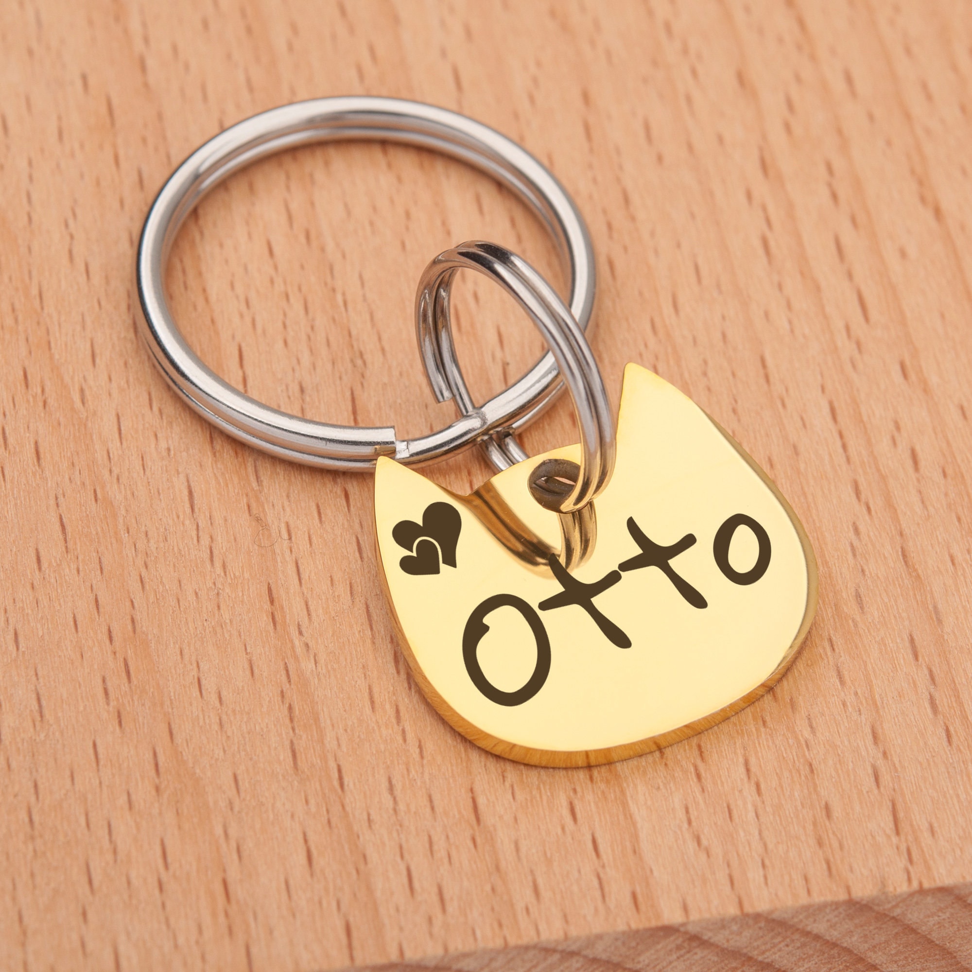 Cat Id Tag Cat Tag Personalized Pet Tags Cat Cat Collar Etsy