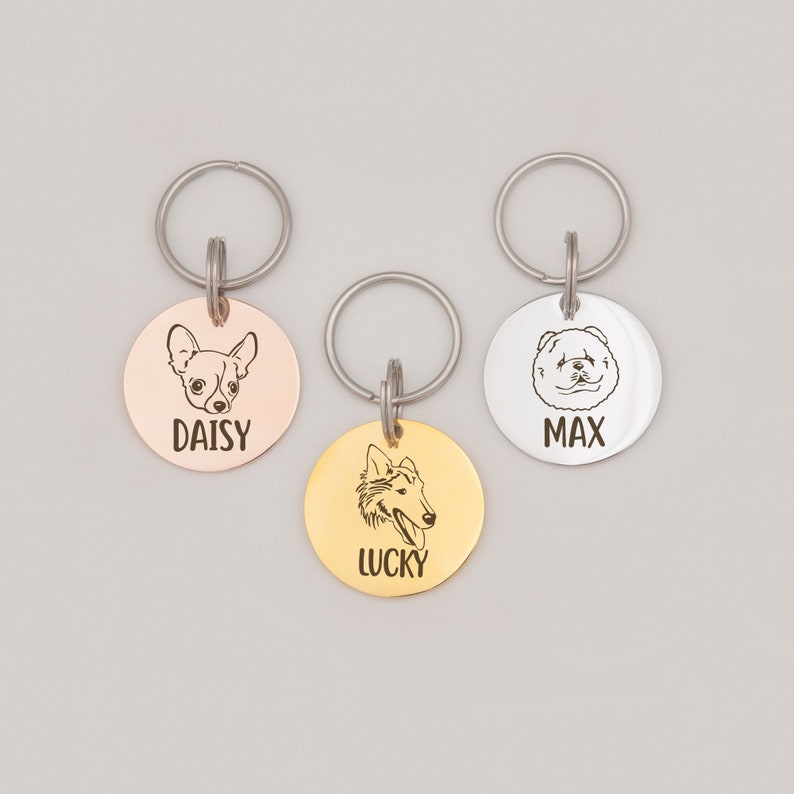 Personalized Dog Tags Funny Dog Face Design Dog Name Tag Dog Tags for Dogs Personalized Dog Tag Unique Dog Tags for Dogs