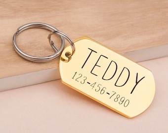 Dog Tag - Custom Dog Tag - Dog Tags for Dogs - Pet Name Tag - Dog Tag with Phone Number Tag Shape - Dog Id Tags Double Sided