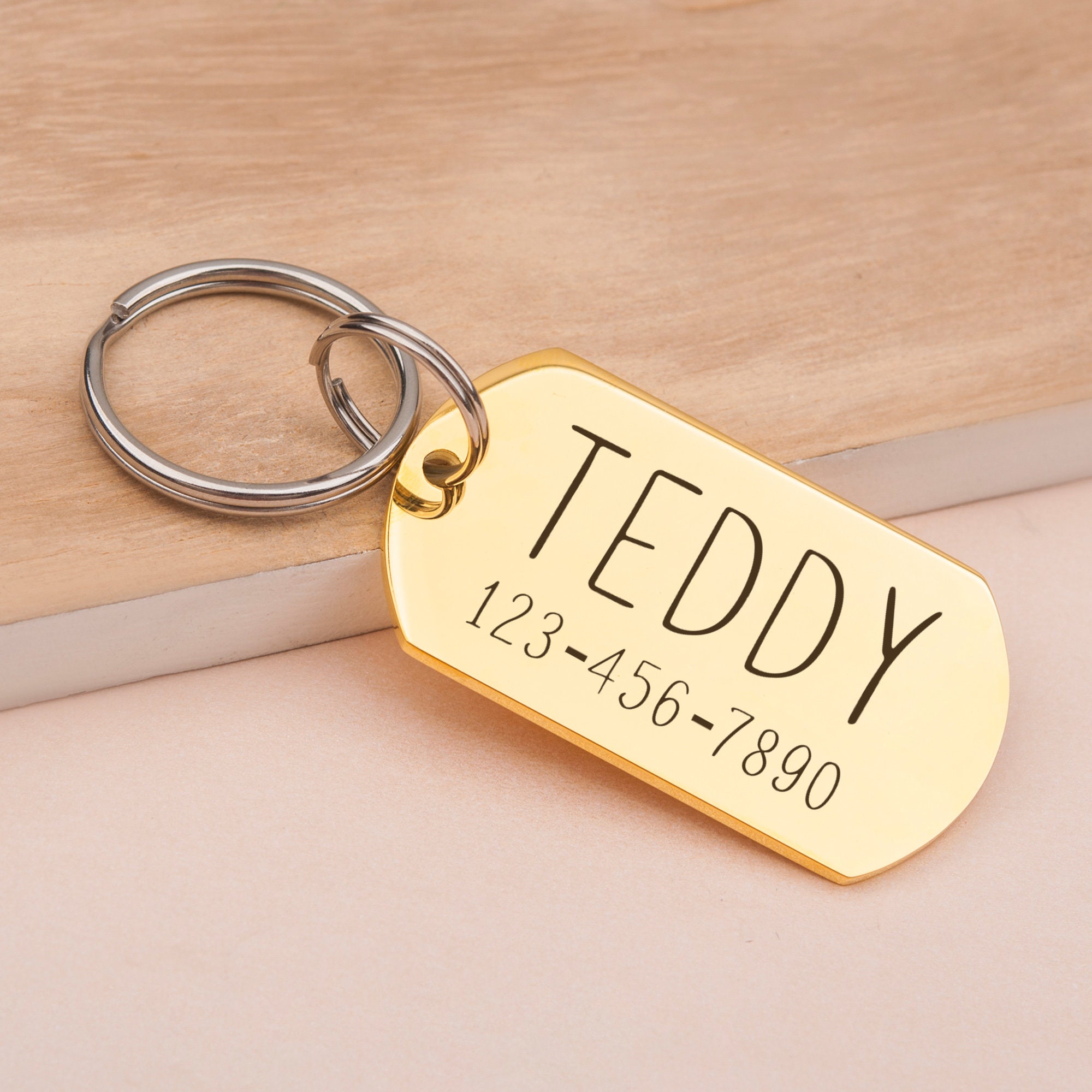 Pet Tag, Dog Tag for Dog, Gift for Pet Owner, Round, Name and