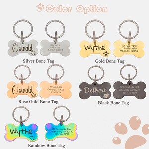 Dog Tag Dog Gifts Gifts for Pets Dog Tags for Dogs Personalized Bone Shaped Dog Tag Personalized Dog Tag Funny Dog Tags Paw Icon image 7