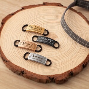 Custom Cat Collar Tag - Personalized Cat Tag - Cat ID Tag - Slide On Cat Collar Tag - Silent Dog Cat Tag - Cat Name Tag - Pet Tag -Cat Gifts image 2